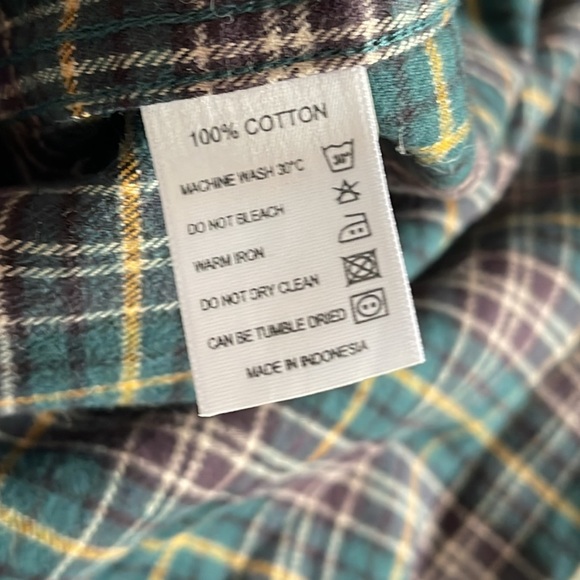 Barbour x Steve McQueen  plaid button down flannel shirt size large - Picture 9 of 9